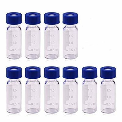 Lọ thủy tinh Borosilicate chặt chẽ 20mm Màu trắng Ptfe Silicone Septa
