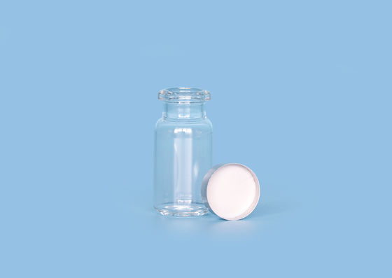 Nắp nhôm borosilicate màu hổ phách Lọ thủy tinh phun lụa